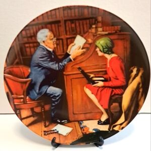 Norman Rockwell "The Professor" 10th in Rockwell Heritage Collection by Knowles